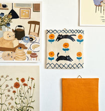 Load image into Gallery viewer, Nº006 flower cat | HAND PAINTED TILE