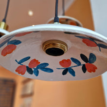 Load image into Gallery viewer, orange cats & rosé flowers | LAMP SHADE