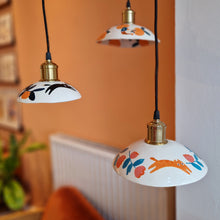 Load image into Gallery viewer, orange cats & rosé flowers | LAMP SHADE