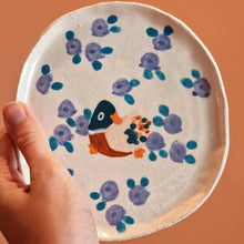 Load image into Gallery viewer, Nº357 duck & purple flowers | PASTRY PLATE