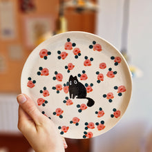 Load image into Gallery viewer, Nº425 cat & pink roses | PASTRY PLATE