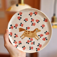 Load image into Gallery viewer, Nº431 horse & pink roses | PASTRY PLATE