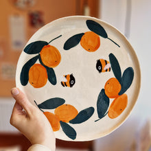 Load image into Gallery viewer, Nº439 bumblebees & oranges | BIG PASTRY PLATE