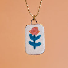 Load image into Gallery viewer, pink flower | CHARM with gold