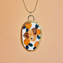 Load image into Gallery viewer, bat & oranges | CHARM with gold