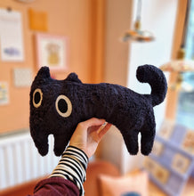 Load image into Gallery viewer, black cat watson | STUFFED ANIMAL medium