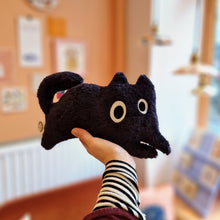 Load image into Gallery viewer, black cat watson | STUFFED ANIMAL small