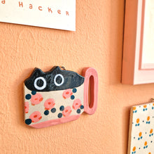 Load image into Gallery viewer, tea cup cats | CERAMIC WALL ART