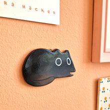 Load image into Gallery viewer, black cat | CERAMIC WALL ART