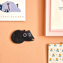 Load image into Gallery viewer, black cat | CERAMIC WALL ART