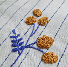 Load image into Gallery viewer, hand embroidered bumblebee | CROPPED SHIRT