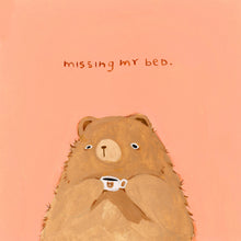 Load image into Gallery viewer, bear missing bed | FINE ART Giclée print