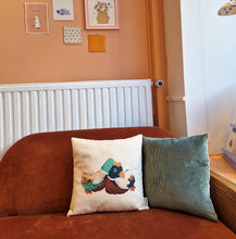 Load image into Gallery viewer, ducks | GREEN PILLOW