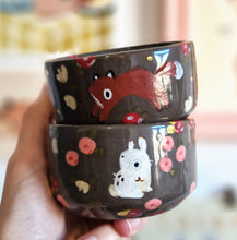 Load image into Gallery viewer, Nº264 fox and hare | DARK CUP with gold
