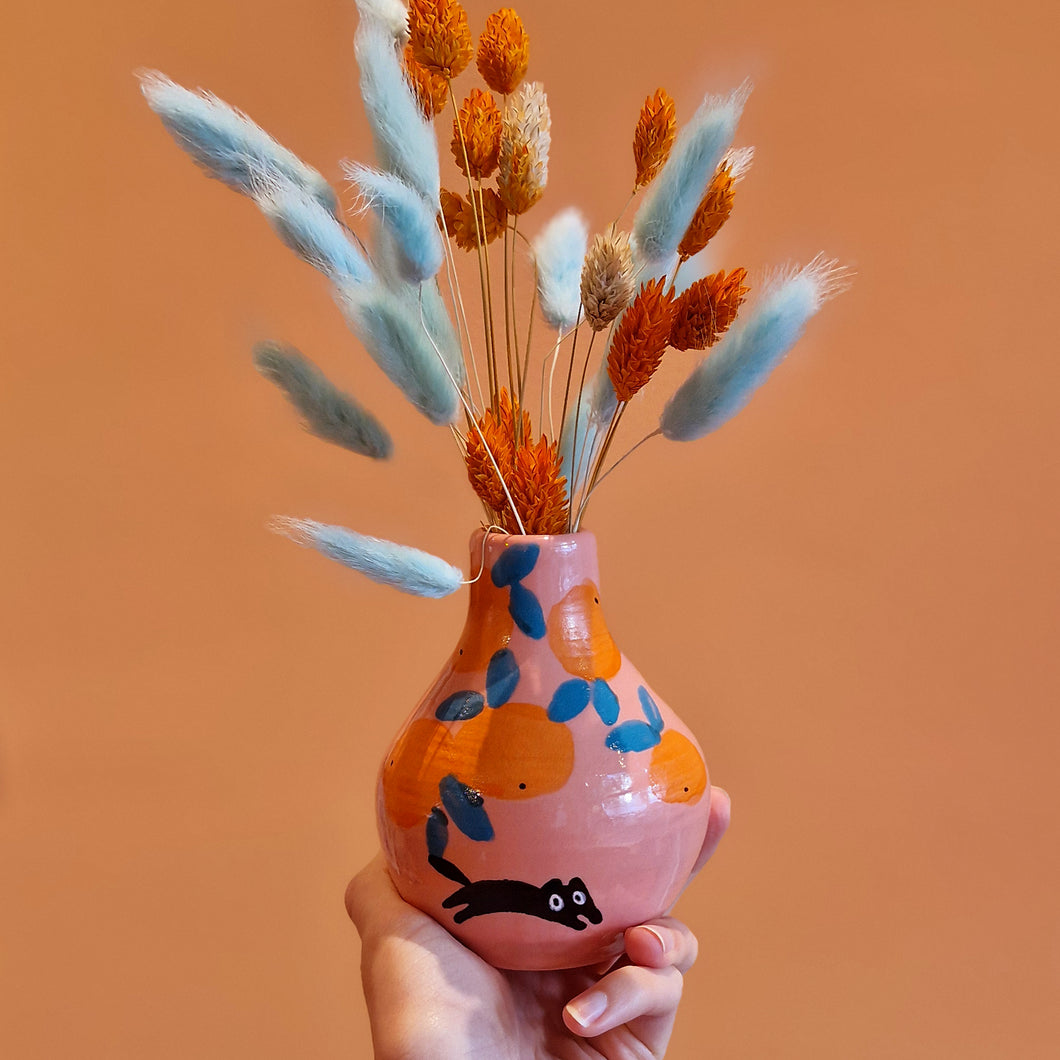 Nº347 cats | Orange VASE