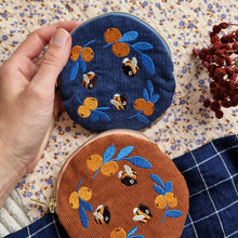 Load image into Gallery viewer, embroidered bumblebees | PURSE preorder
