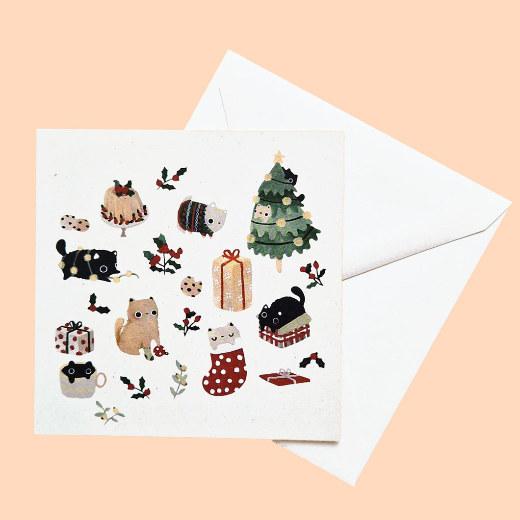 christmas cats | Postcard