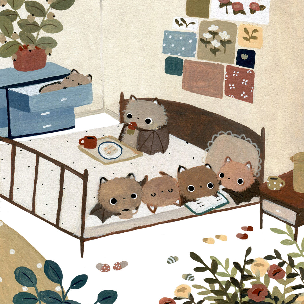 bats on sunday | FINE ART Giclée print