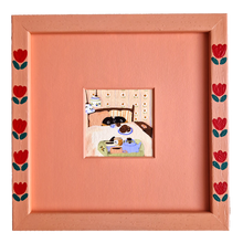 Load image into Gallery viewer, pink tulips | hand-painted frame &amp; passepartout
