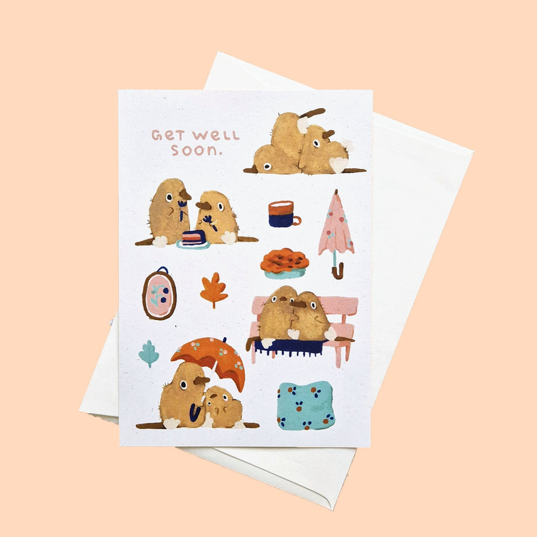 platypus get well soon | Postcard
