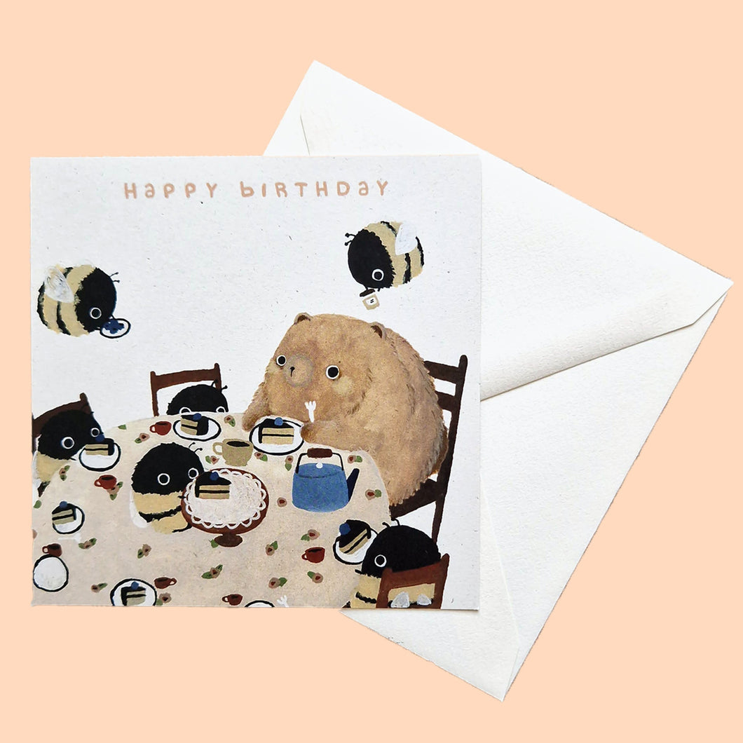 birthday with bees | Postcard