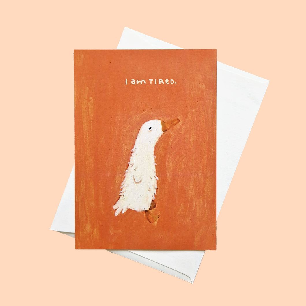 tired duck | Postcard