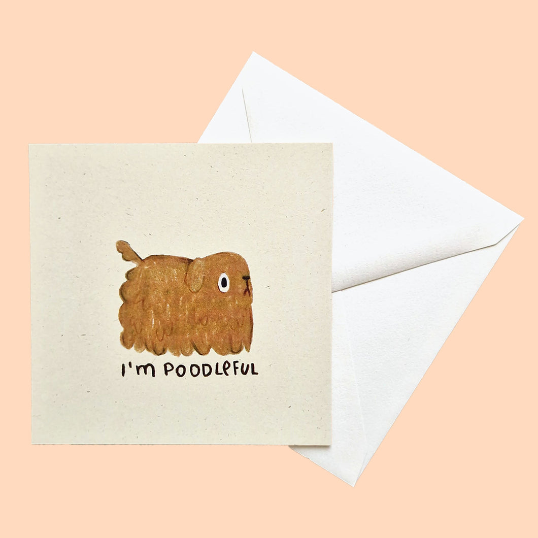 i'm poodleful | Postcard