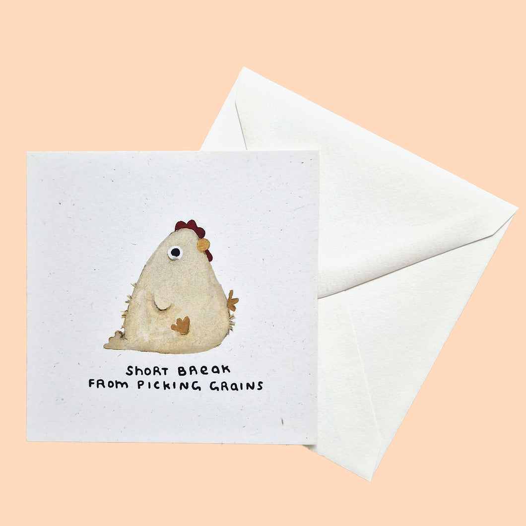 short break from picking grains | Postcard