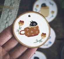 Load image into Gallery viewer, Tea cup bumblebees | on wood
