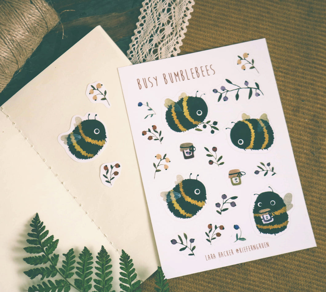 Busy bumblebees | Sticker Sheet