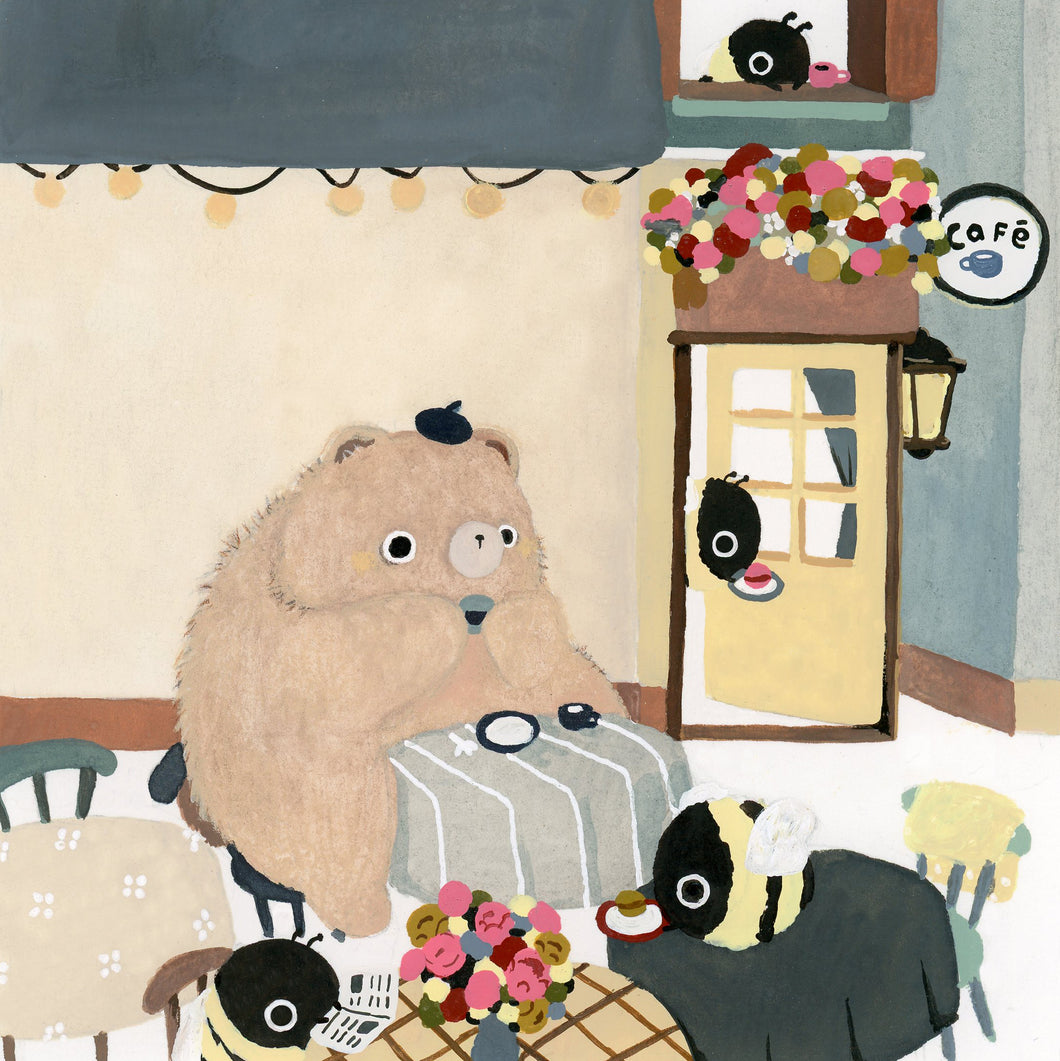 Bear in paris | Original Painting
