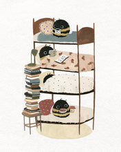 Load image into Gallery viewer, Ready for bed bumblebees | FINE ART Giclée print
