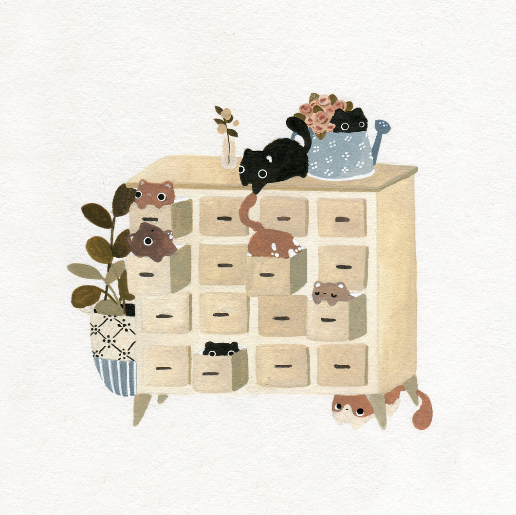 Cats Dresser | Original Painting